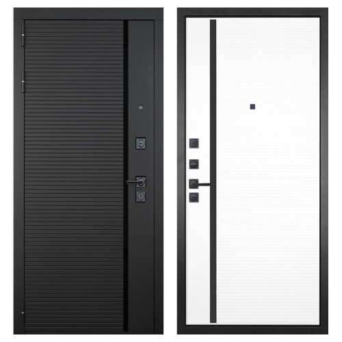 Гранит Пиано Черная, панель 053 Пиано белая 12 мм