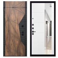 Гранит Континент с фрамугой, панель 083 Белый софт зеркало 10 мм