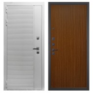 Гранит Пиано Белая, панель 087 Дуб кантри темный с фрезеровкой 10 мм