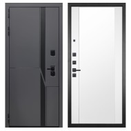 Гранит НаноБлэк лайн, панель 024 зеркало Макси белый матовый 16 мм