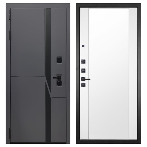 Гранит НаноБлэк лайн, панель 024 зеркало Макси белый матовый 16 мм