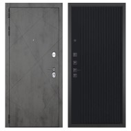 Гранит Дуэт, панель 088 Черный кварц с фрезеровкой 10 мм