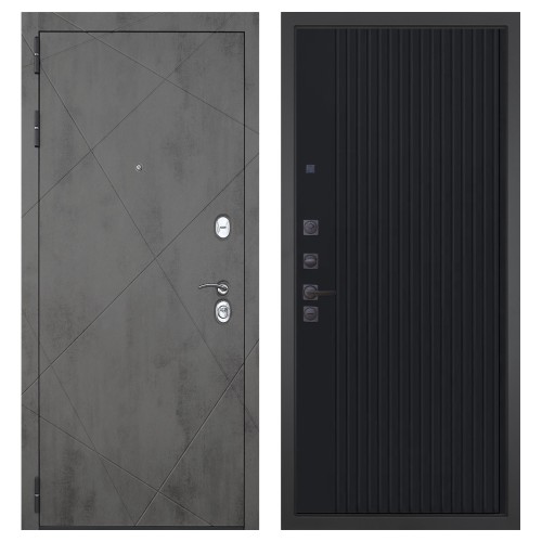 Гранит Дуэт, панель 088 Черный кварц с фрезеровкой 10 мм