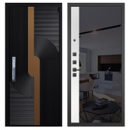 Гранит Смарт Люкс, панель 091 зеркало макси бок тонированное черное 10 мм