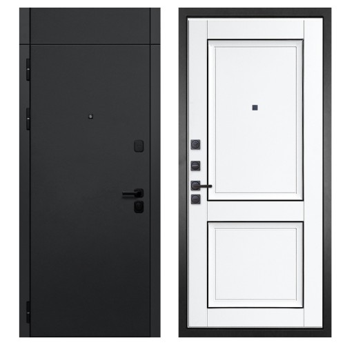 Гранит Горизонт с фрамугой, панель 070 Две филенки с молдингом белый матовый 12 мм