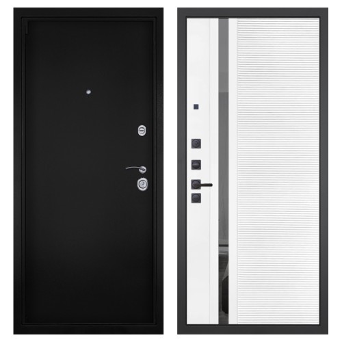 Гранит М8, панель 089 Белый софт с зеркальной тонированной вставкой 10 мм