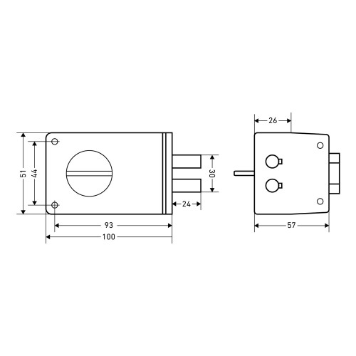 Замок Omega (Омега) накладной цилиндровый ЗН1-8 КМЗ медь 