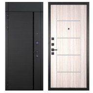 Гранит Пиано Черная с фрамугой, панель 012 Клен светлый 16 мм