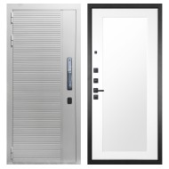 Гранит Пиано Смарт Белая, панель 010 зеркало Белый матовый 16 мм