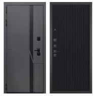 Гранит НаноБлэк лайн, панель 088 Черный кварц с фрезеровкой 10 мм