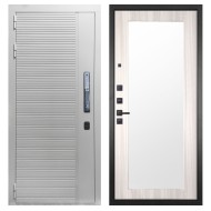 Гранит Пиано Смарт Белая, панель 017 зеркало Сандал светлый 16 мм