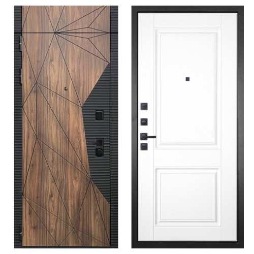 Гранит Континент с фрамугой, панель 035 Белая классика 12 мм