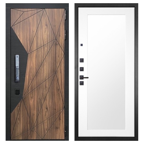 Гранит Континент Смарт, панель 010 зеркало Белый матовый 16 мм