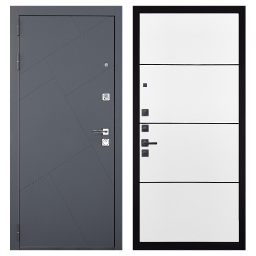 Гранит Ультра C3, панель 079 Белый софт, черный молдинг 12 мм