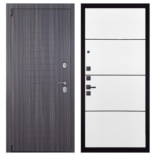 Гранит С7, панель 079 Белый софт, черный молдинг 12 мм