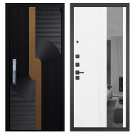 Гранит Смарт Люкс, панель 085 Белый рельеф софт с тонированным зеркало 10 мм