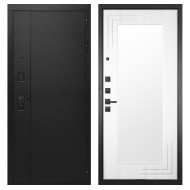 Гранит Симметрия, панель 019 зеркало Белый ясень 16 мм