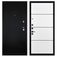 Гранит Ультра 8, панель 079 Белый софт, черный молдинг 12 мм