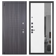 Гранит С7, панель 085 Белый рельеф софт с тонированным зеркало 10 мм