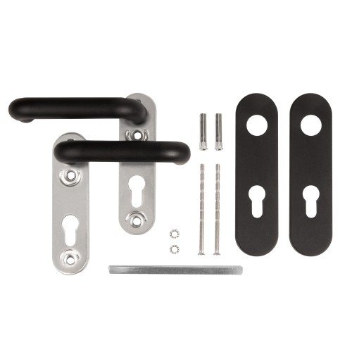 Ручка Fuaro (Фуаро) дверная FP.DH172.0433 NE (B2B) (8x120) с пружиной BL-24 черный 