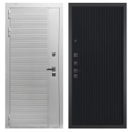 Гранит Пиано Белая, панель 088 Черный кварц с фрезеровкой 10 мм