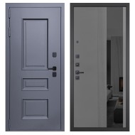 Гранит Сибирь, панель 086 Серый рельеф софт с тонированным зеркало 10 мм