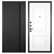 Гранит Пиано Черная, панель 035 Белая классика 12 мм