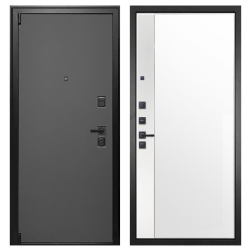 Гранит Лайт Графит, панель 075 зеркало макси бок белое 16 мм