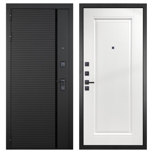 Гранит Пиано Черная, панель 040 одна филенка силк сноу 16 мм