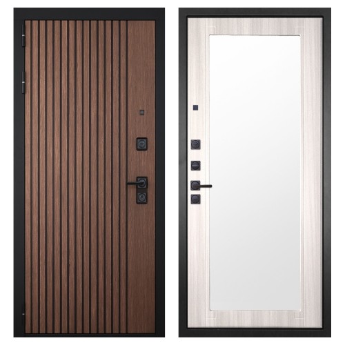 Гранит Шторм, панель 017 зеркало Сандал светлый 16 мм