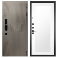 Гранит Смарт Нанорельеф, панель 010 зеркало Белый матовый 16 мм