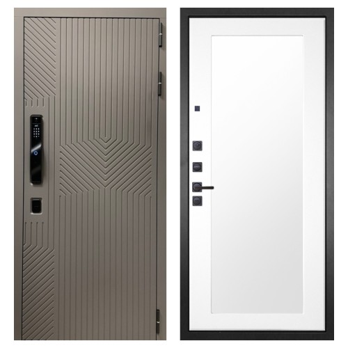 Гранит Смарт Нанорельеф, панель 010 зеркало Белый матовый 16 мм