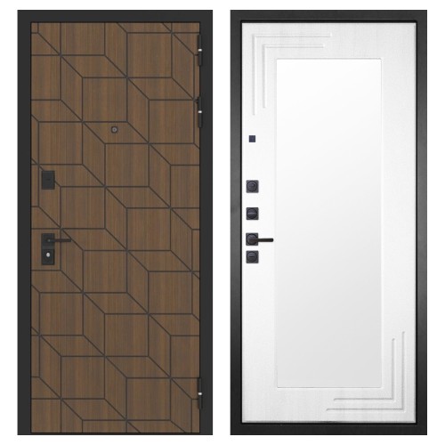 Гранит Плэй, панель 019 зеркало Белый ясень 16 мм