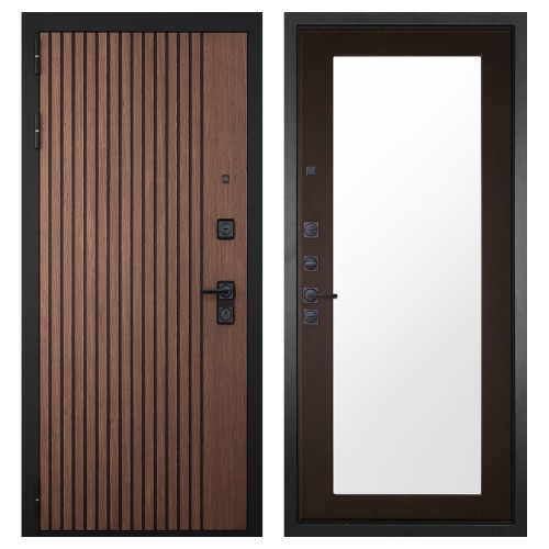 Гранит Шторм, панель 011 зеркало Венге 16 мм