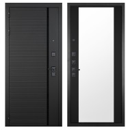 Гранит Пиано Черная, панель 071 зеркало Фацет 16 мм