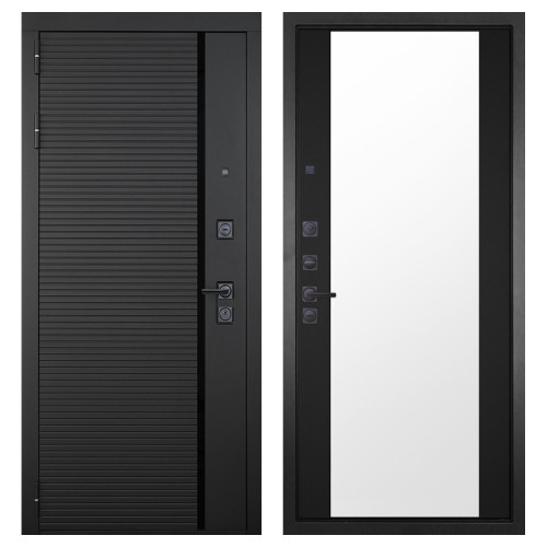 Гранит Пиано Черная, панель 071 зеркало Фацет 16 мм