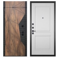 Гранит Континент с фрамугой, панель 063 Роял Вуд белая со структурой 12 мм