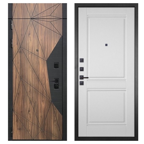 Гранит Континент с фрамугой, панель 063 Роял Вуд белая со структурой 12 мм