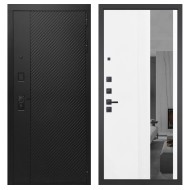 Гранит Симметрия, панель 085 Белый рельеф софт с тонированным зеркало 10 мм