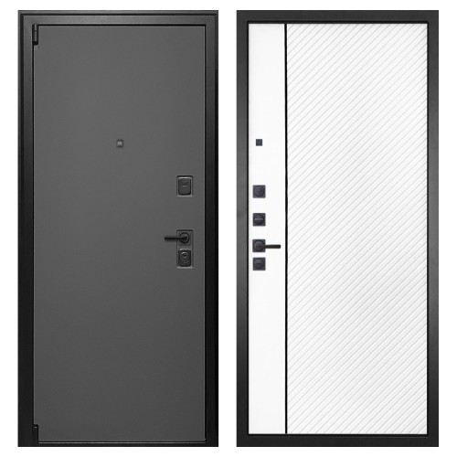 Гранит Лайт Графит, панель 078 Белая матовая 12 мм