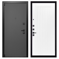 Гранит Лайт Графит, панель 082 Белый софт рельеф 10 мм