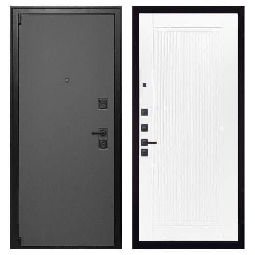 Гранит Лайт Графит, панель 082 Белый софт рельеф 10 мм