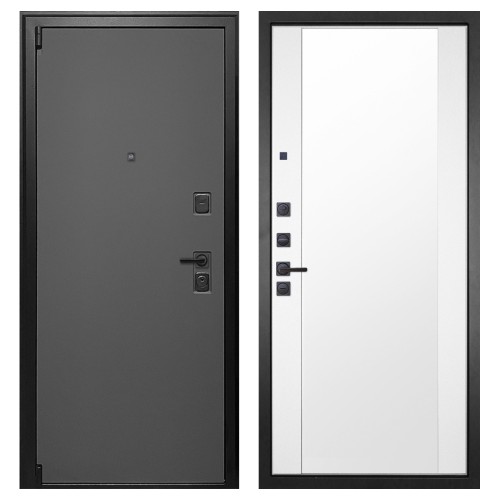 Гранит Лайт Графит, панель 024 зеркало Макси белый матовый 16 мм