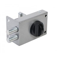 Замок Omega (Омега) накладной цилиндровый ЗН1 2Р серебро 