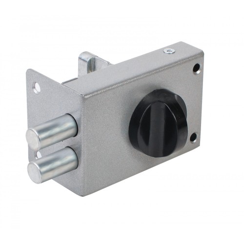 Замок Omega (Омега) накладной цилиндровый ЗН1 2Р серебро 