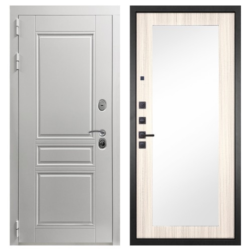 Гранит Лира Белая, панель 026 зеркало Лиственница 10 мм