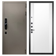 Гранит Смарт Нанорельеф, панель 024 зеркало Макси белый матовый 16 мм