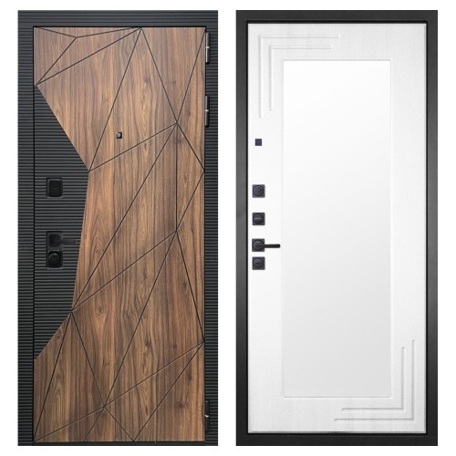 Гранит Континент, панель 019 зеркало Белый ясень 16 мм