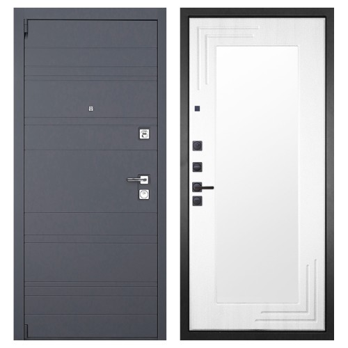 Гранит С24, панель 019 зеркало Белый ясень 16 мм