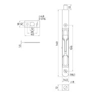 Торцевой Ajax (Аякс) упор RIGEL-FB 140/R SN мат.никель 